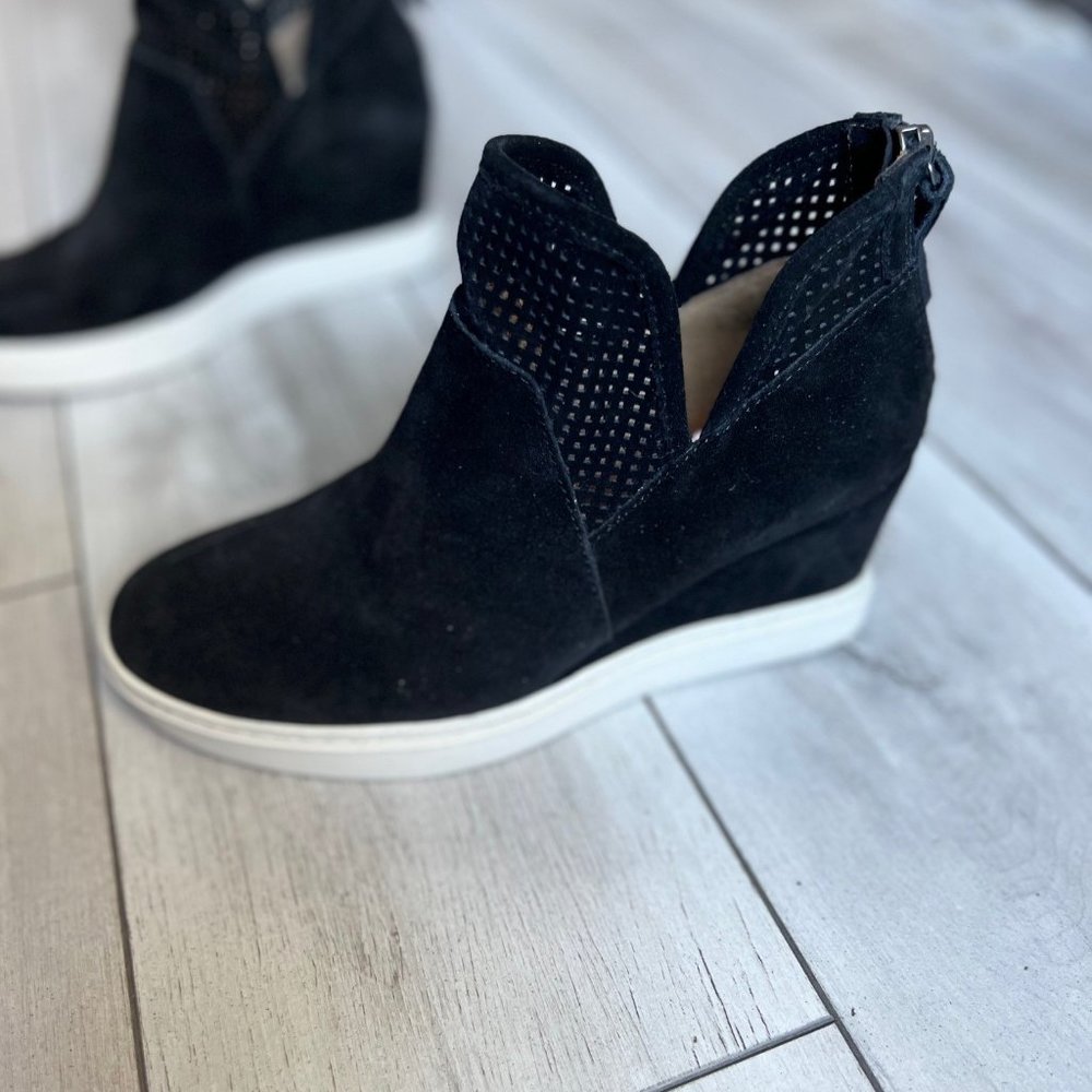 Sofft Black Perforated Ankle Boots